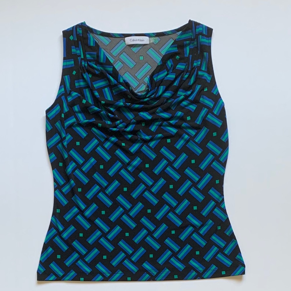 Calvin Klein cowl neck sleeveless shirt